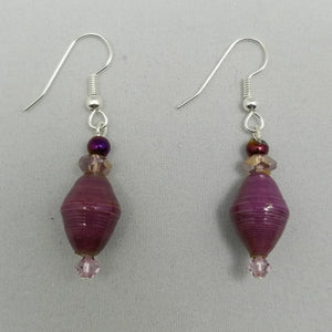 Plum Purple Earrings - Village of Hope - Tabitha Artisans