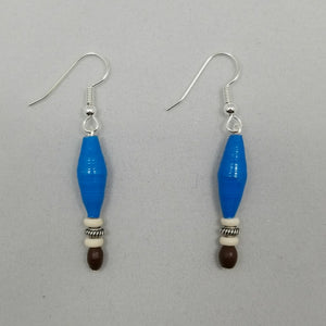 Blue and Brown Earrings - Village of Hope - Tabitha Artisans