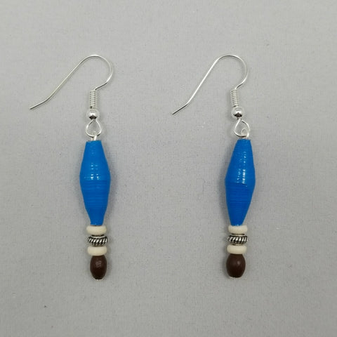 Blue and Brown Earrings - Village of Hope - Tabitha Artisans